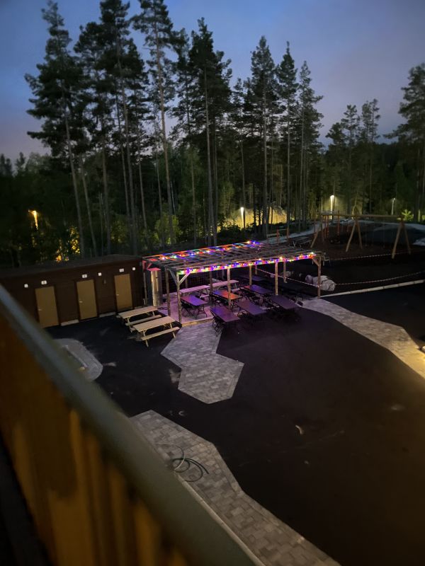 Pergola før åpningsfest