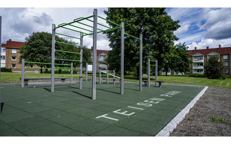 Borettslaget har en egen utendørs treningspark. 