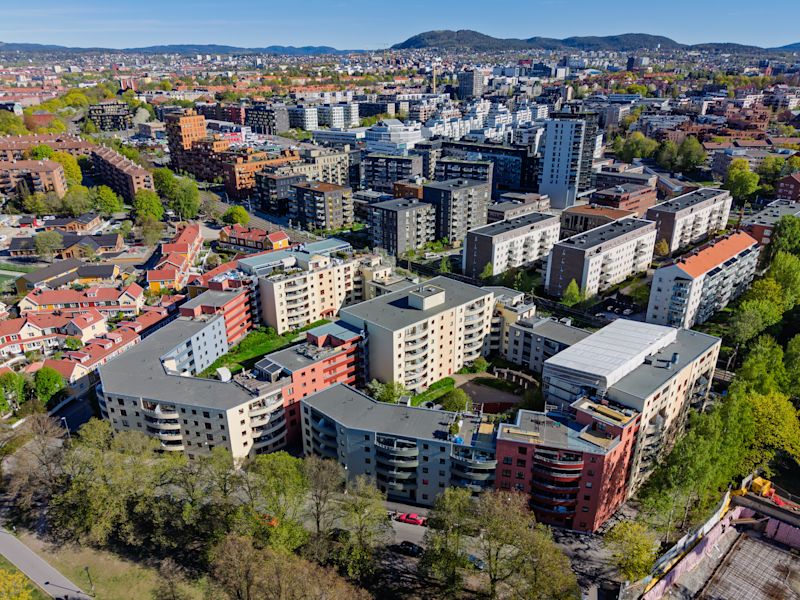 Grønt og frodig, med Jordal Amfi og parken 1 minutt unna