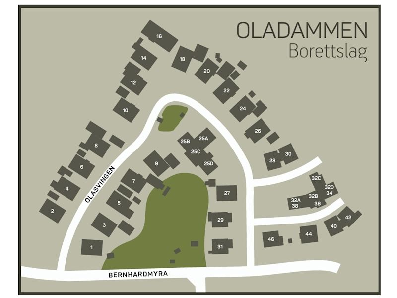 Oversiktskart: Olasvingen 1–46