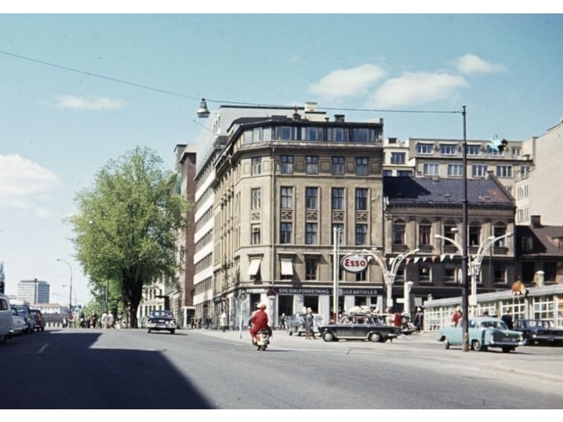 Bygården sett fra Christiania torv i 1966