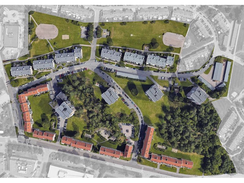 Satelitt/flyfoto av borettslagets områder - (C) Google